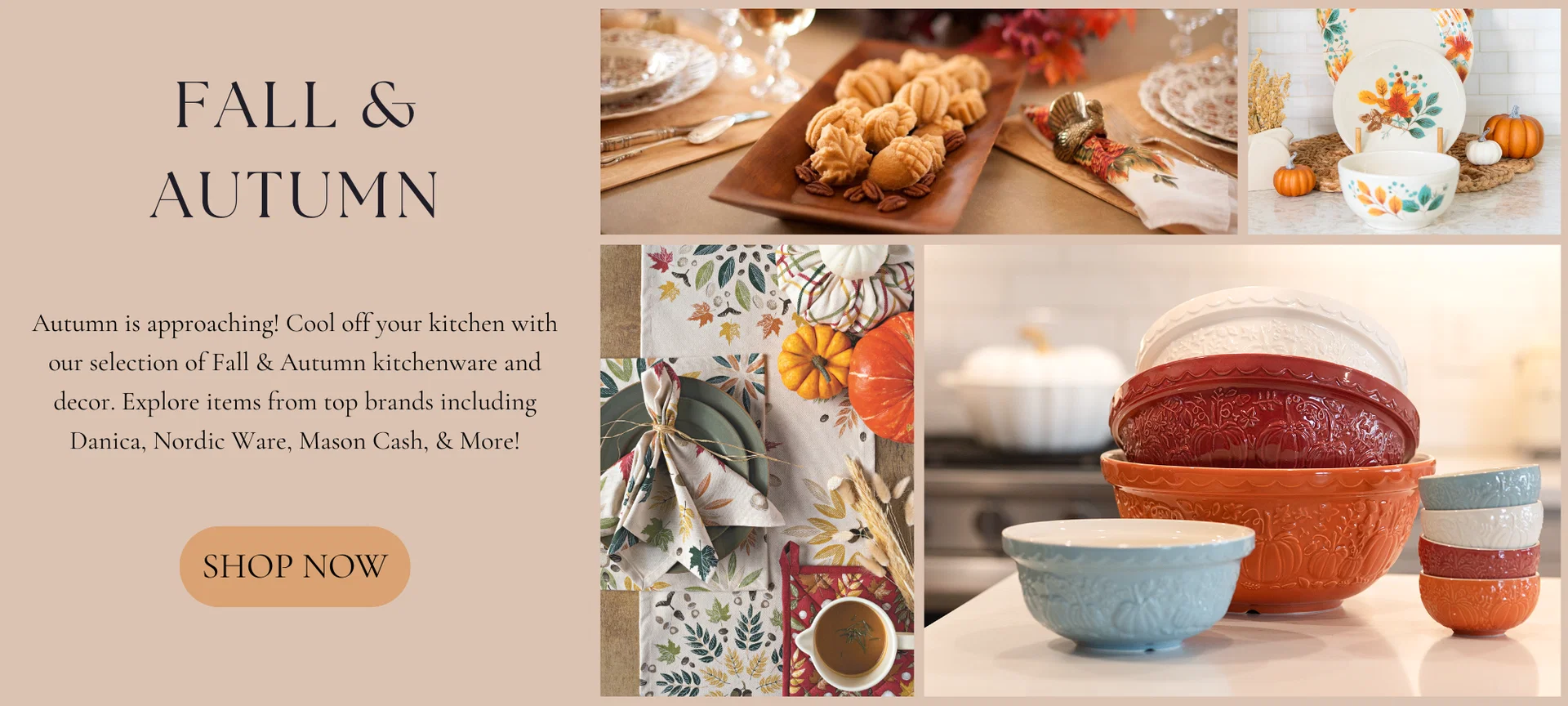 Fall and Autumn kitchenware and decor from Danica, Nordic Ware and Mason Cash