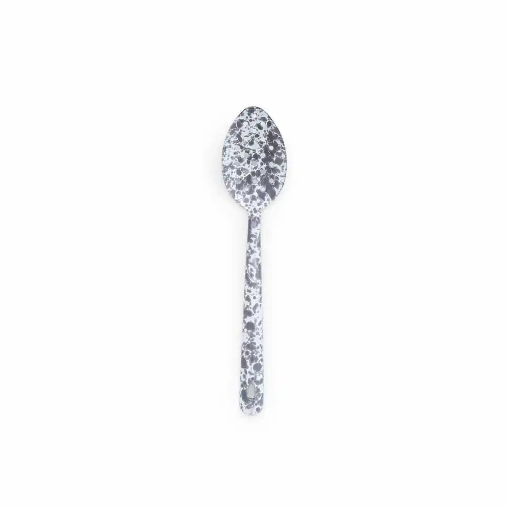 Crow Canyon Enameled Slotted Spoon | Grey Splatter