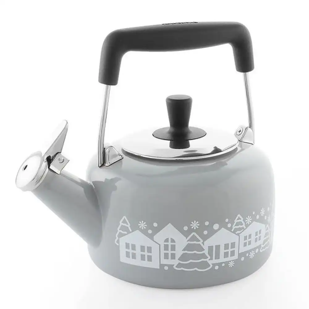 Chantal 1.4 Qt. Enamel on Steel Tea Kettle | Winter Village