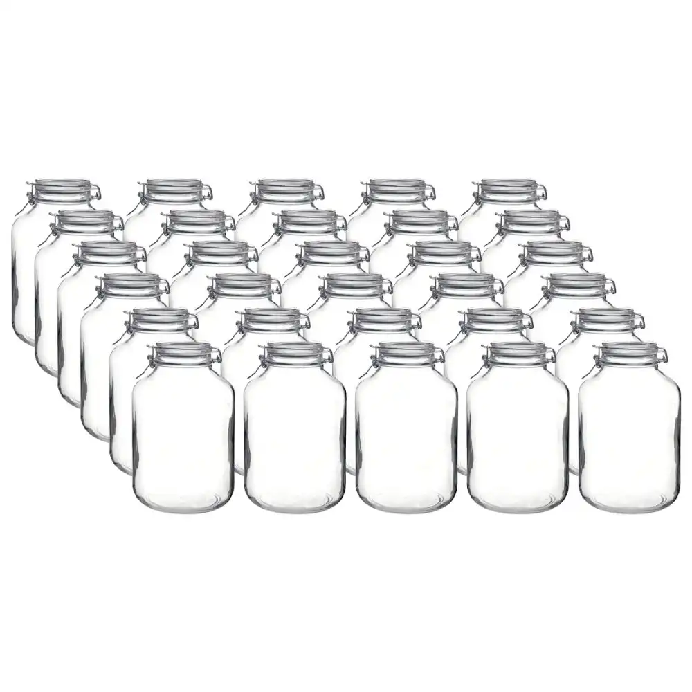 Bormioli Rocco Fido Swing Top Canning Jars (Set of 30) | 157oz (4.67L)