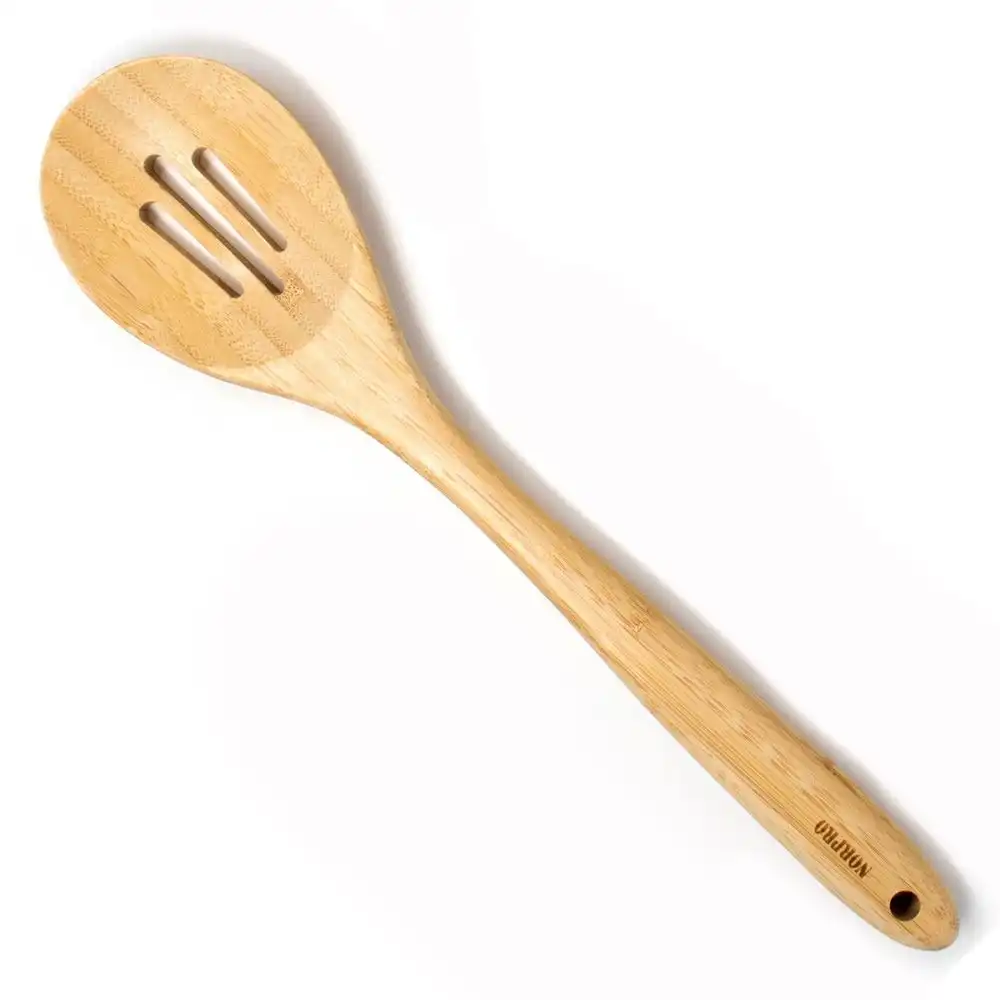 Alternative view of Norpro 12" Bamboo Slotted Spoon