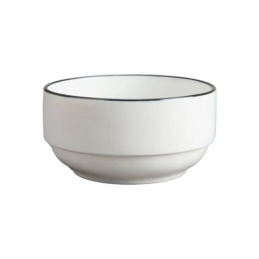BIA Cordon Bleu 28oz Bowl | Stackable (Black Rim)