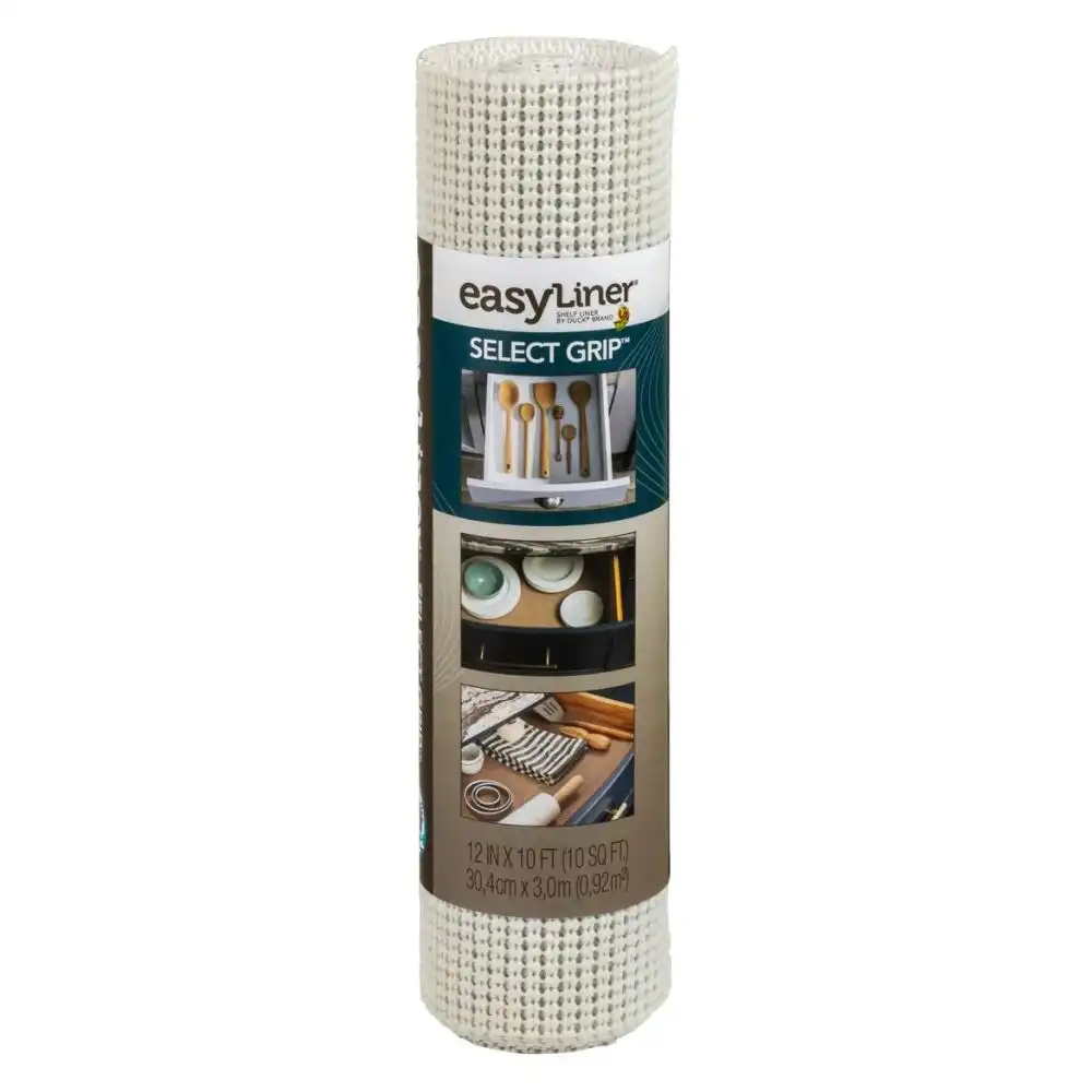 Duck Brand Easy Liner Select Grip 12" x 10' Shelf Liner | White