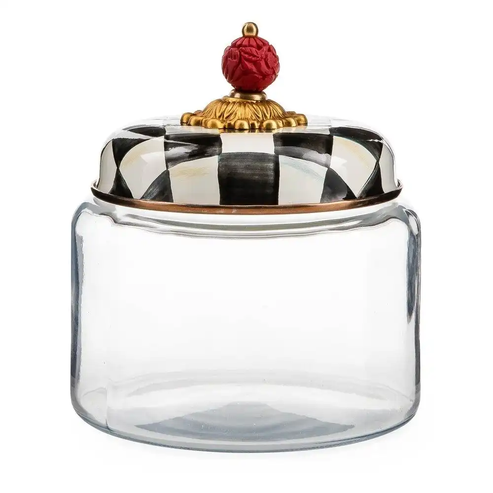 MacKenzie-Childs Courtly Check 48oz Small Kitchen Canister