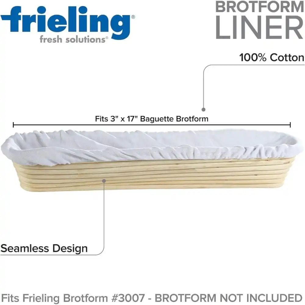 Alternative view of Frieling Brotform Baguette Proofing Basket Cotton Liner - Fits 17" x 3" #3007