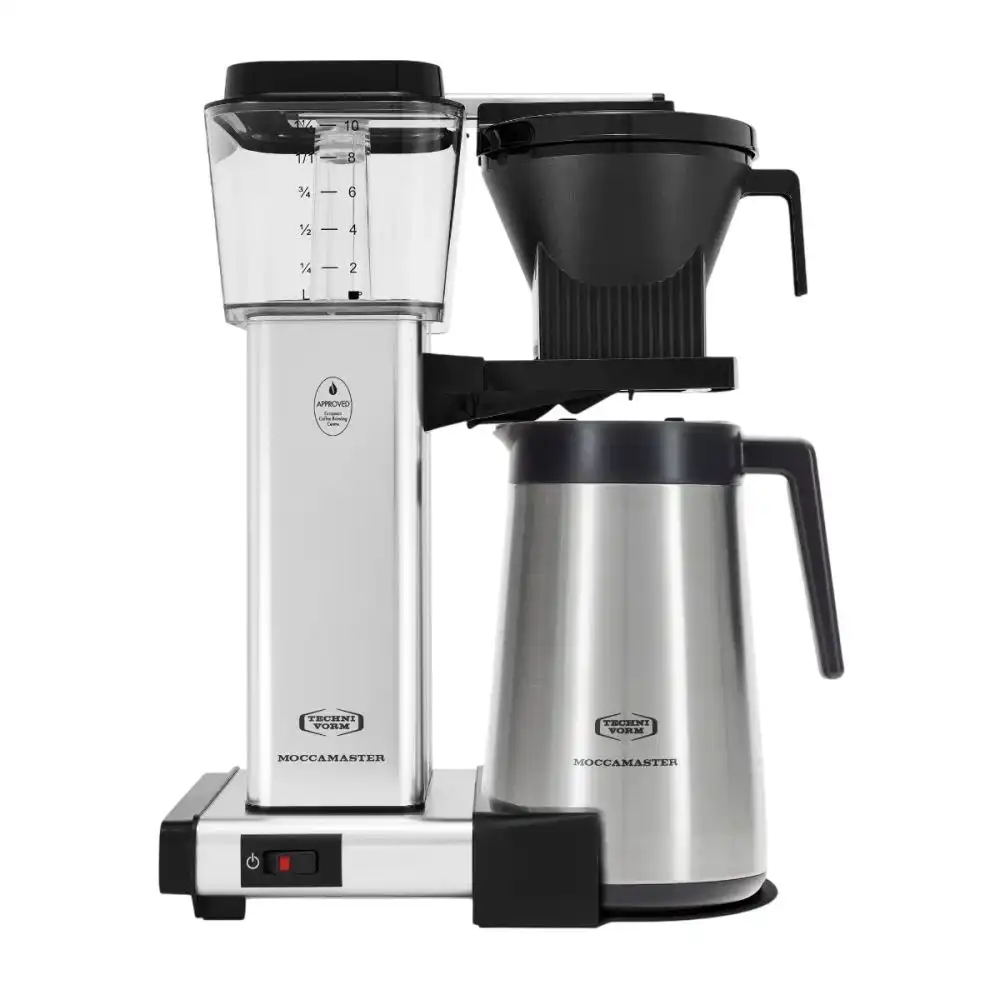 Moccamaster KBGT Automatic Drip-Stop Coffee Maker (40 oz Thermal Carafe) | Polished Silver