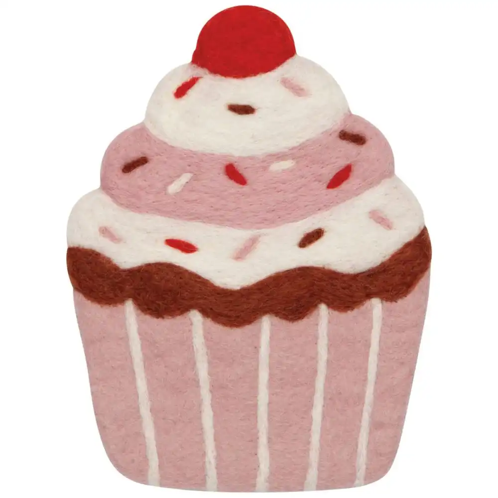 Danica Jubilee Felted Wool Trivet | Cupcake