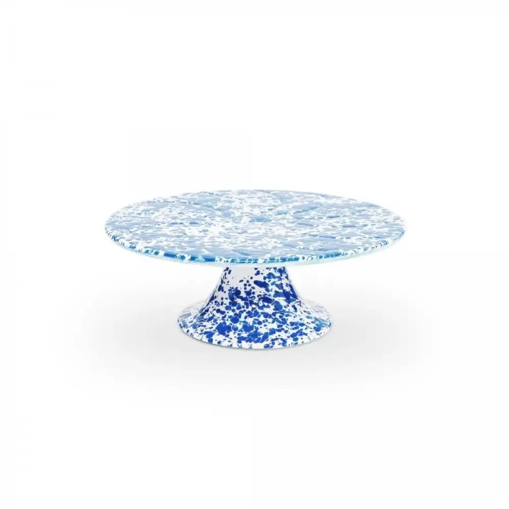 Crow Canyon 11" Cake Stand | Blue Splatter