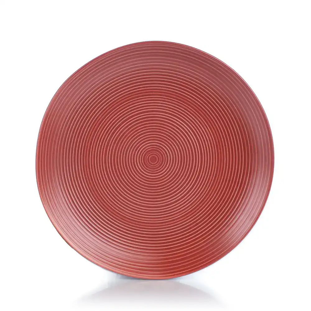 Alternative view of Everything Kitchens Deep Matte 10.5" Dinner Plates (Set of 4) | Red