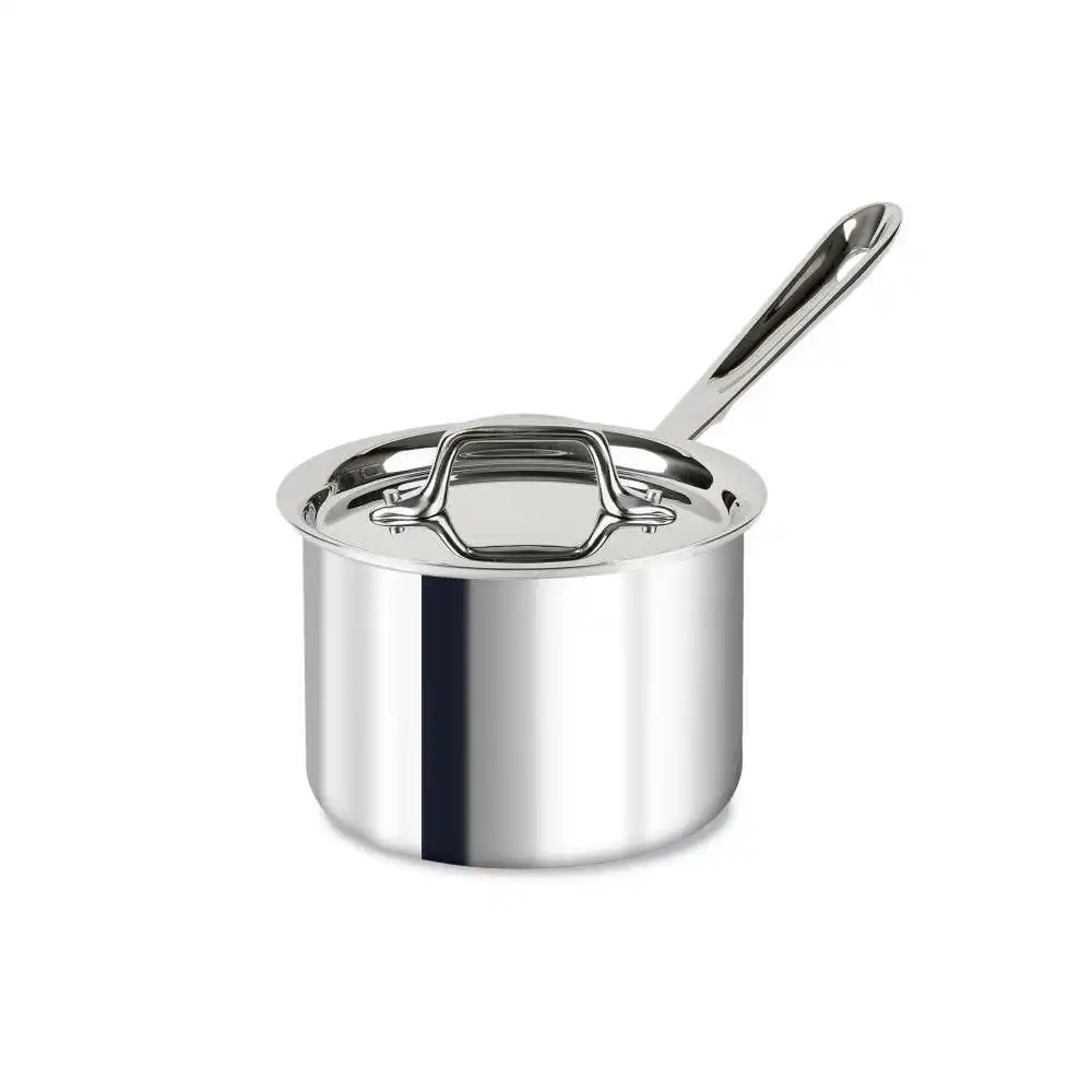 All-Clad D3 Stainless Steel Sauce Pan with Lid | 2 Quart