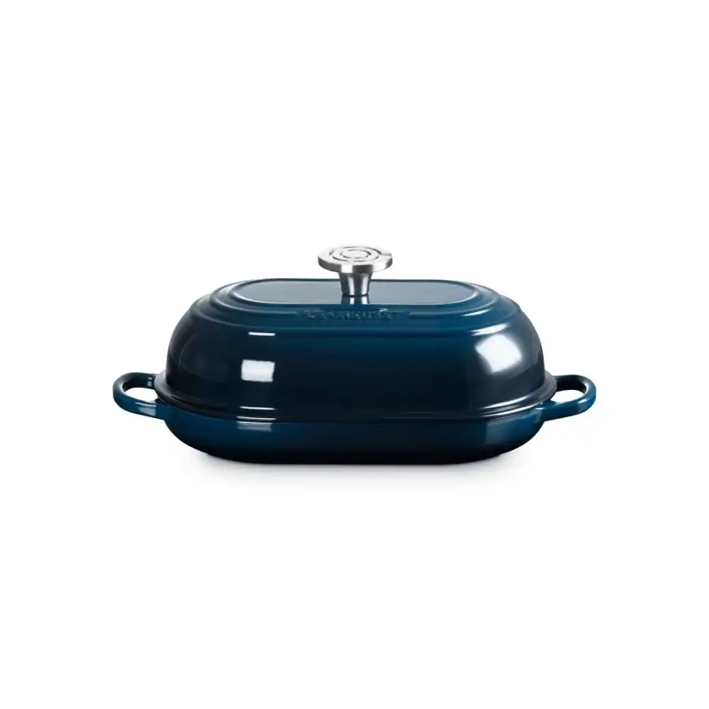 Alternative view of Le Creuset Signature 11.5" Oval Bread Oven with Crucible Stainless Steel Knob | Nuit