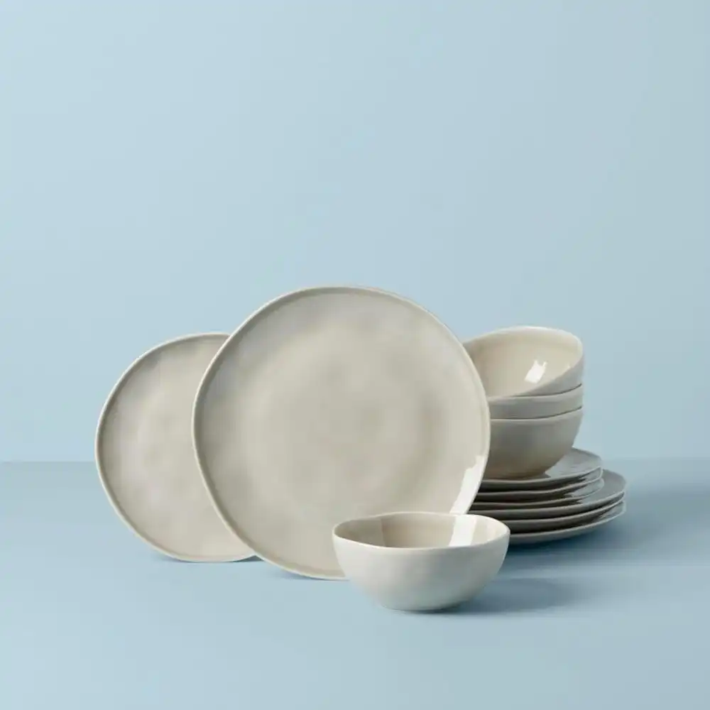 Alternative view of Lenox Bay Colors 12-Piece Dinnerware Set | Grey