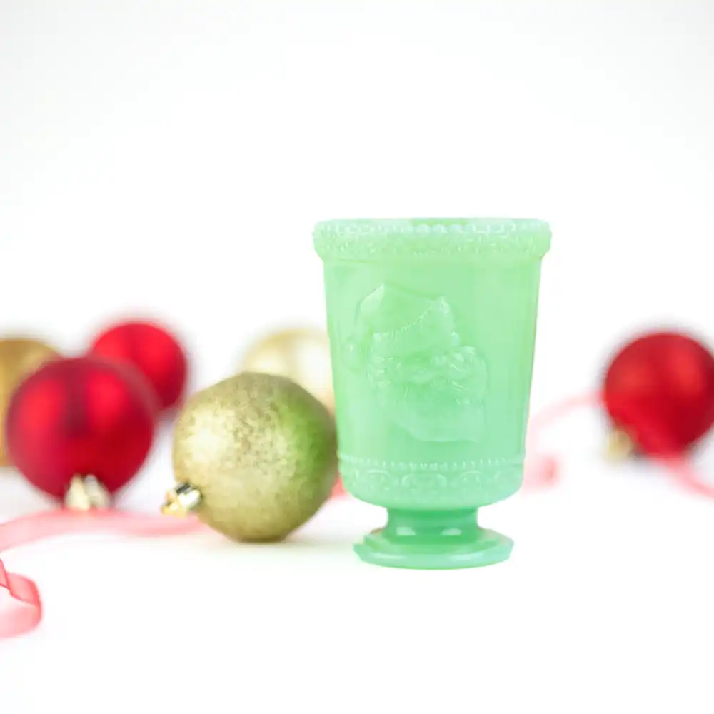 Alternative view of Mosser Glass Holiday Collection 8oz Santa Cup | Jadeite