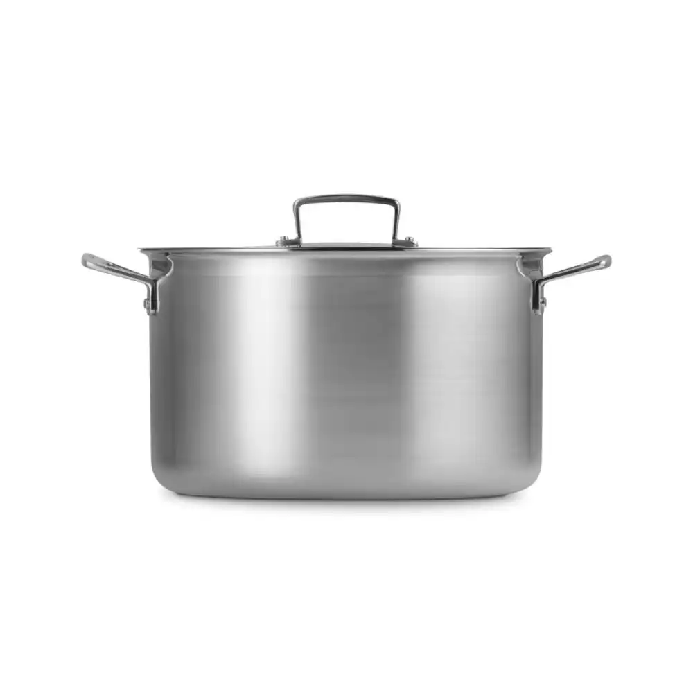 Alternative view of Le Creuset Classic Stainless Steel 10 Qt. Deep Stockpot with Lid