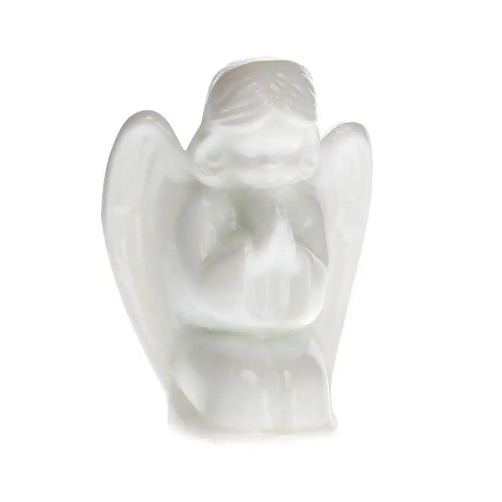 Mosser Glass Praying Angel Figurine | Milk