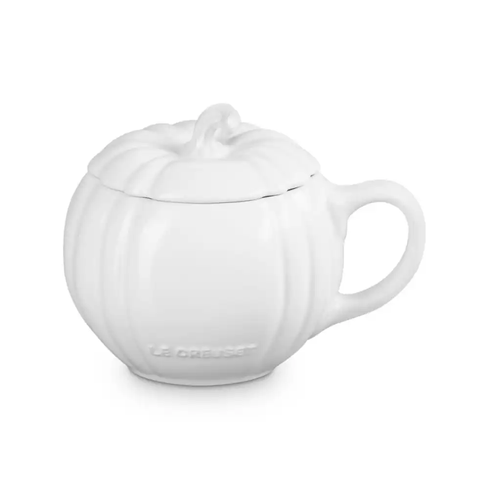 Le Creuset Pumpkin Mug with Lid | White