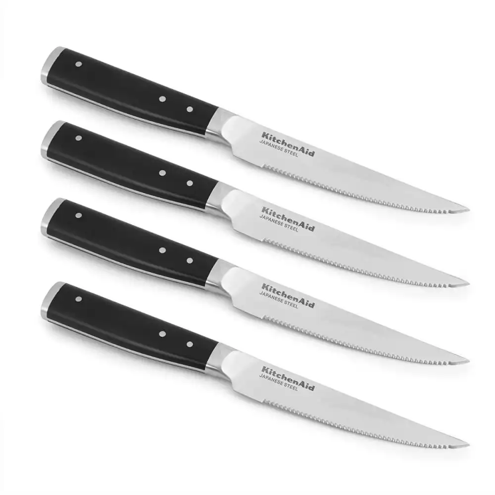 Alternative view of KitchenAid Gourmet Forged 4-Piece 4.5" Steak Knife Set | Serrated