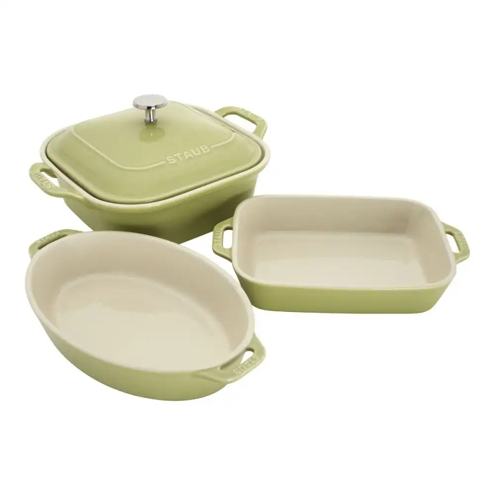 Staub 4-Piece Baking Dish Set | Light Green