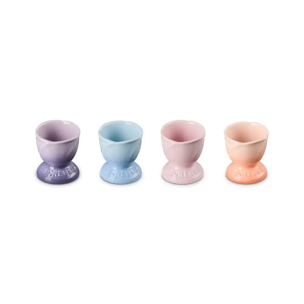 Le Creuset Petal Collection 4-Piece Egg Cup Set | Pastel Multicolor