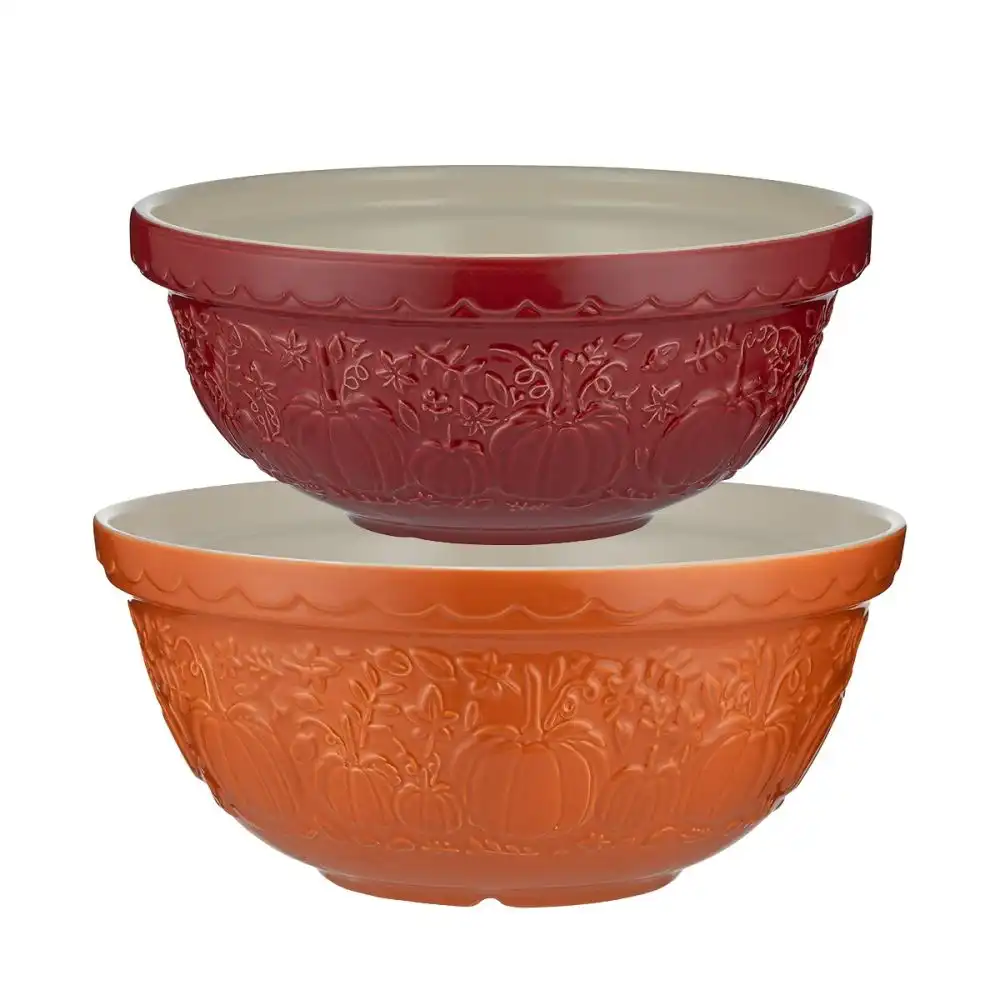 Mason Cash In The Pumpkin Patch 2-Piece Mixing Bowl Set | Autumn Spice