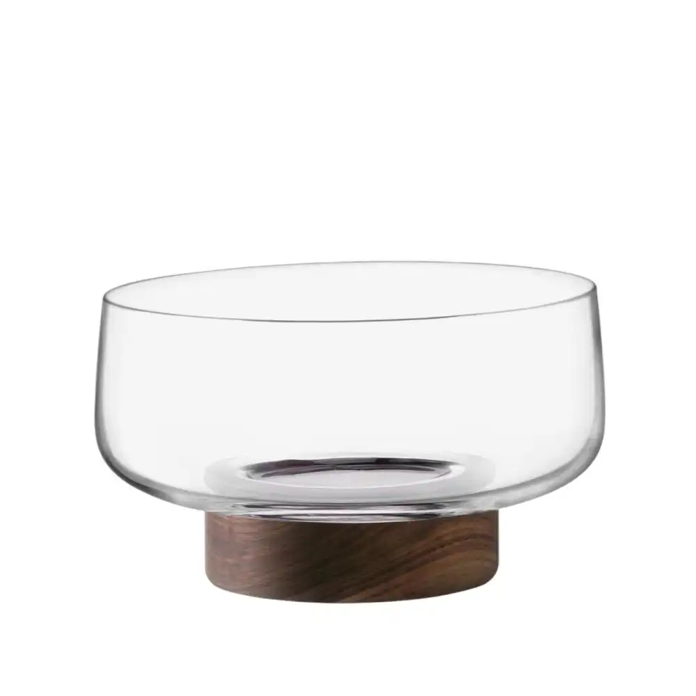 LSA City Bowl & Walnut Base | Clear