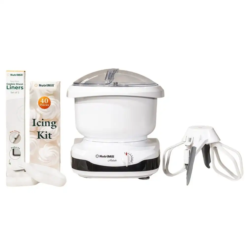 NutriMill 6.5 Qt. Artiste Mixer + Baker's Bundle | Black Trim