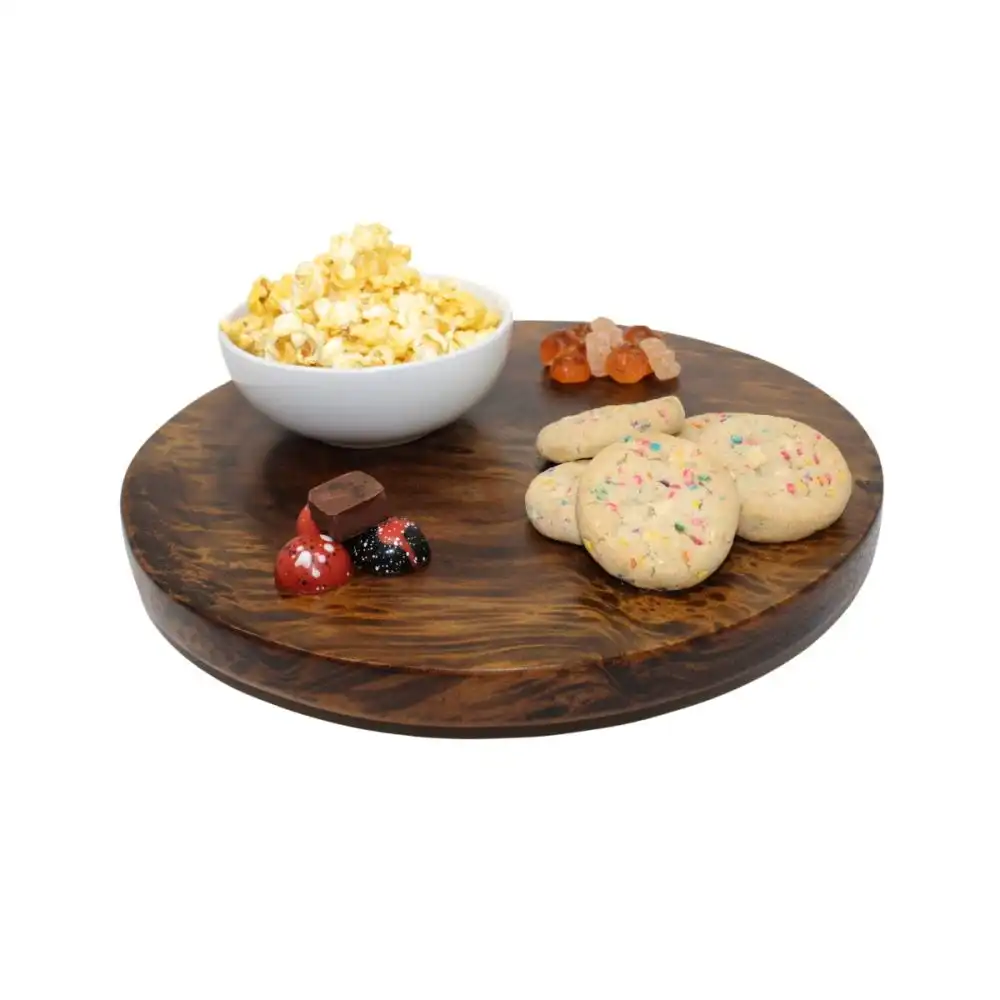 Alternative view of Lipper International Acacia Finish Lazy Susan | Burl