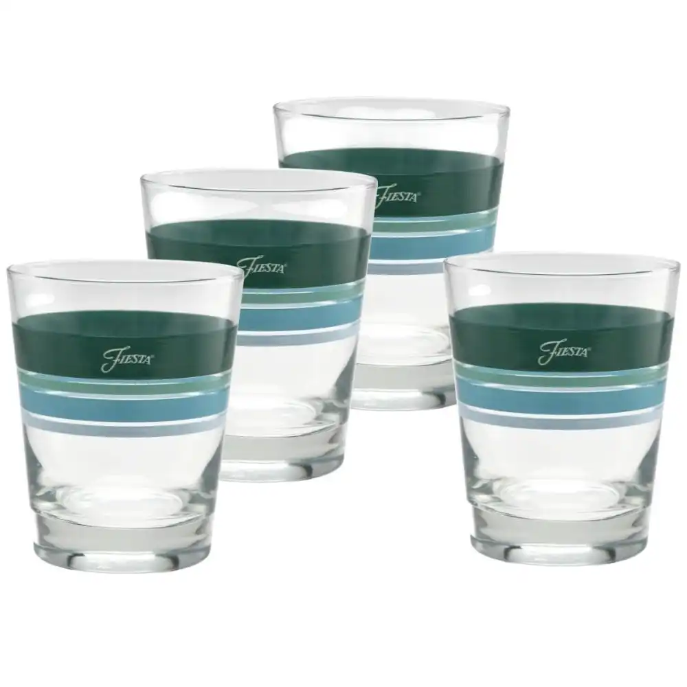 Fiesta® 15oz Tapered Double Old Fashion Glasses (Set of 4) | Edgeline Aegean