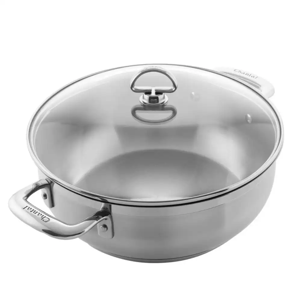 Alternative view of Chantal Induction 21 Chef's Pan with Glass Lid | 5 Qt.