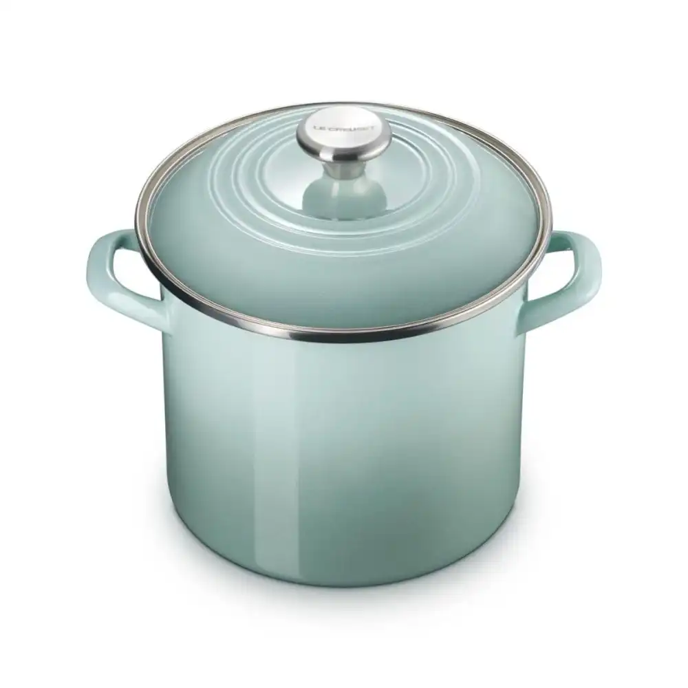 Le Creuset 8 Qt. Enamel On Steel Stockpot with Stainless Steel Knob | Sea Salt