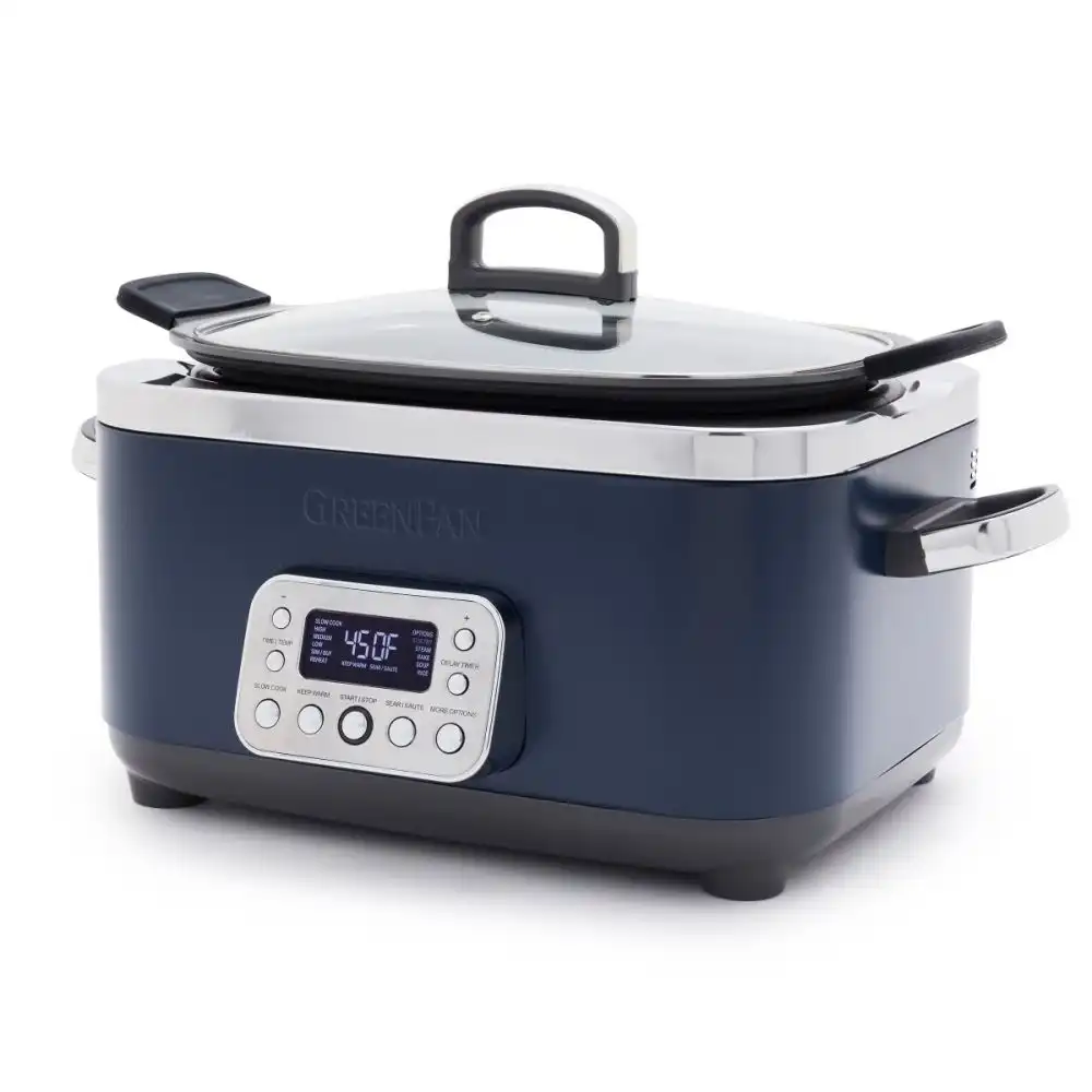 GreenPan Elite 14-in-1 6-Quart Slow Cooker | Oxford Blue