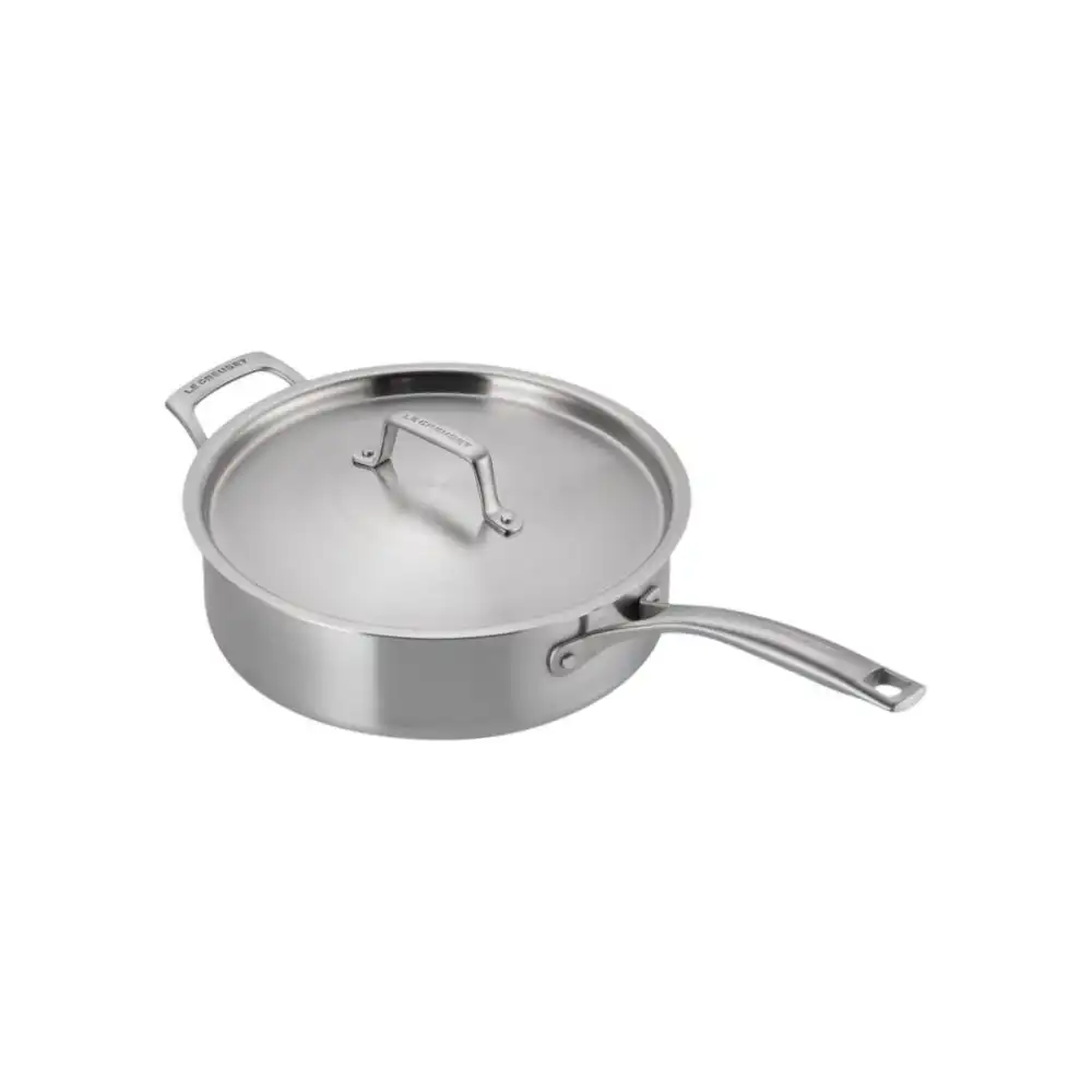 Alternative view of Le Creuset Essential Stainless Steel 4.6 Qt. Saute Pan with Lid