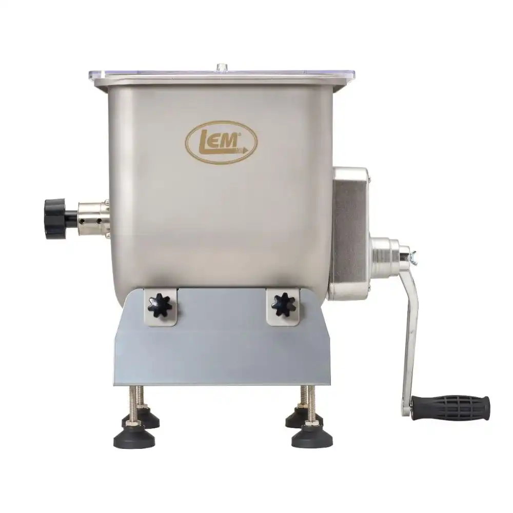 Alternative view of LEM 25 lb Big Bite Hand Crank Manual Meat Mixer or Motorized with LEM Grinder
