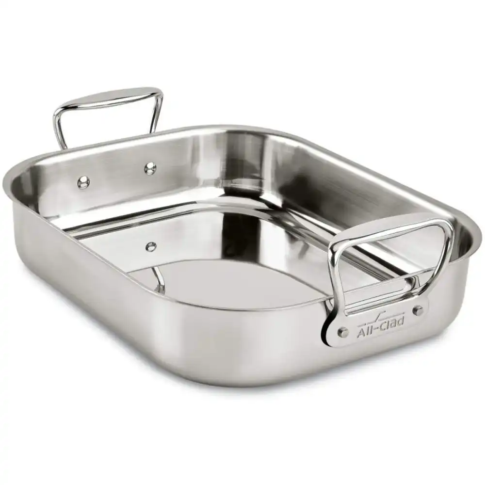 Alternative view of All-Clad Stainless Steel Roaster with Rack | Small - 14" x 11"