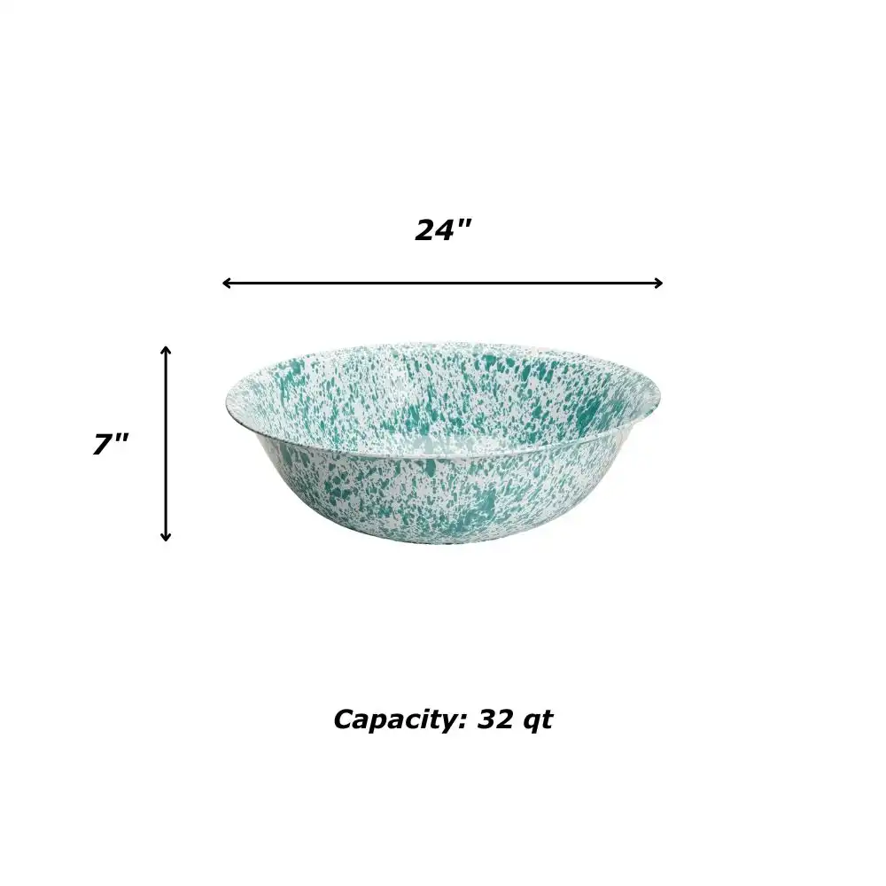 Alternative view of Crow Canyon 32Qt. Benson Basin | Turquoise Splatter
