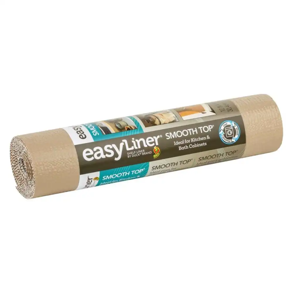 Alternative view of Duck Brand Easy Liner Smooth Top 12" x 10' Shelf Liner | Taupe
