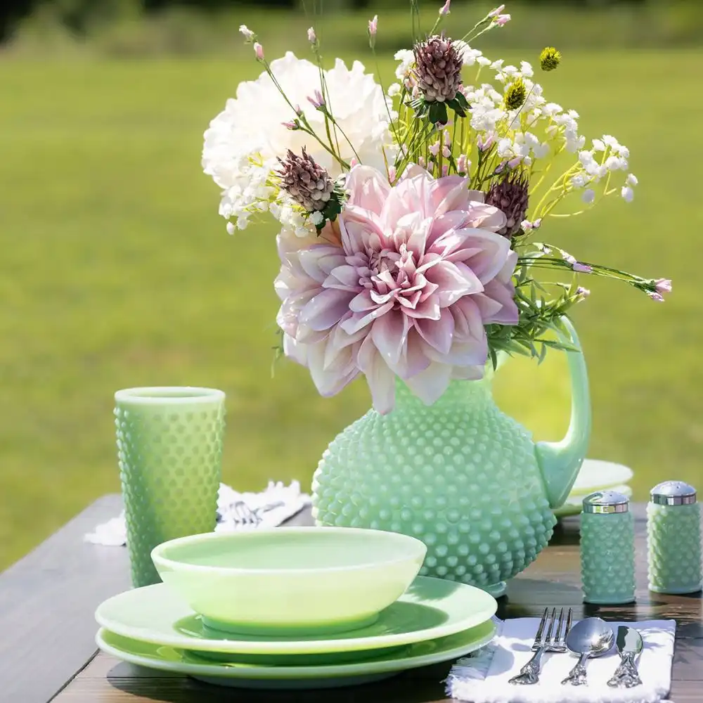 Alternative view of Mosser Glass 10" Plate | Jadeite