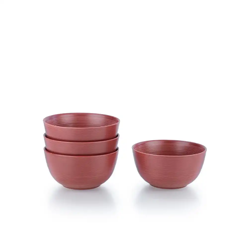 Everything Kitchens Deep Matte 6" 26oz Bowls (Set of 4) | Red