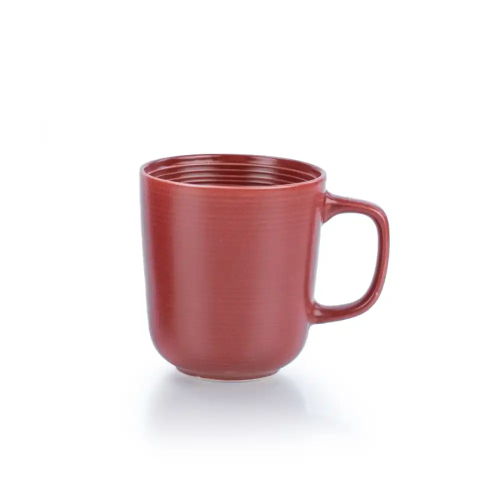 Alternative view of Everything Kitchens Deep Matte 12oz Mugs (Set of 4) | Red
