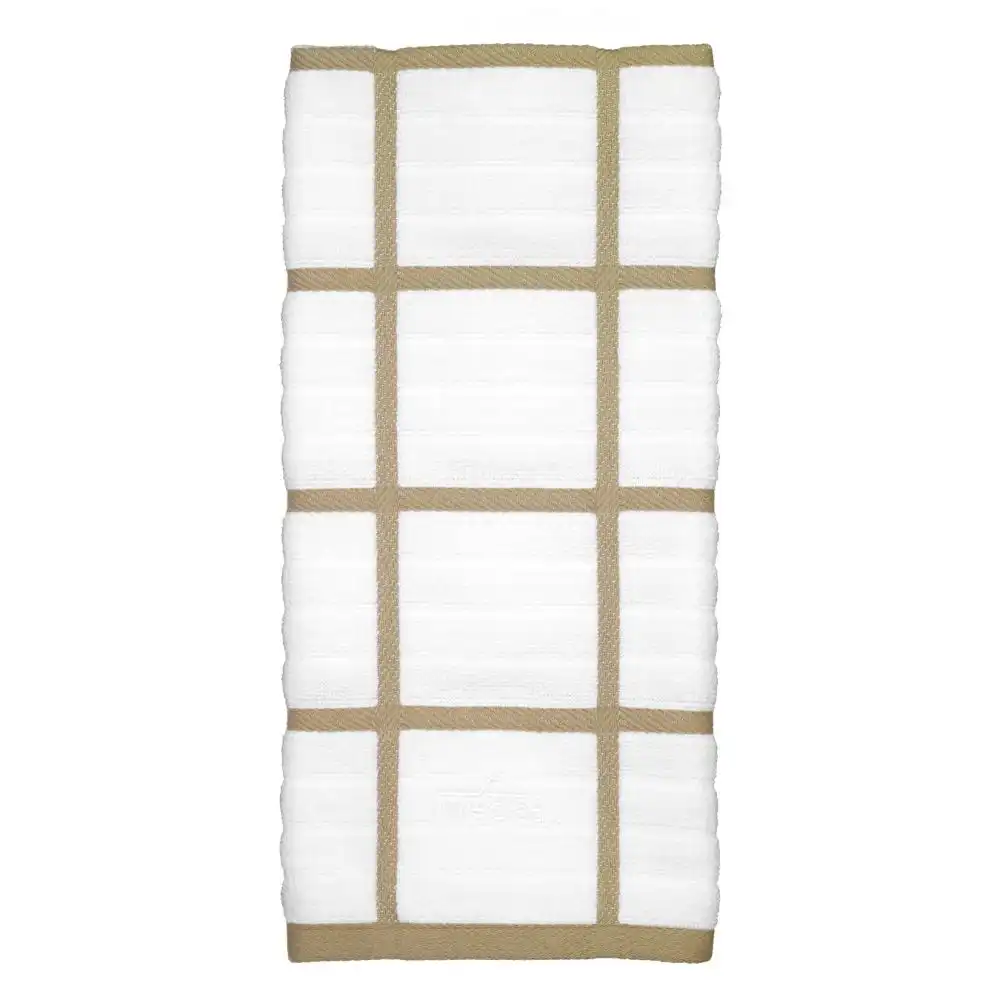 All-Clad Antimicrobial Kitchen Towel | Check Cappuccino