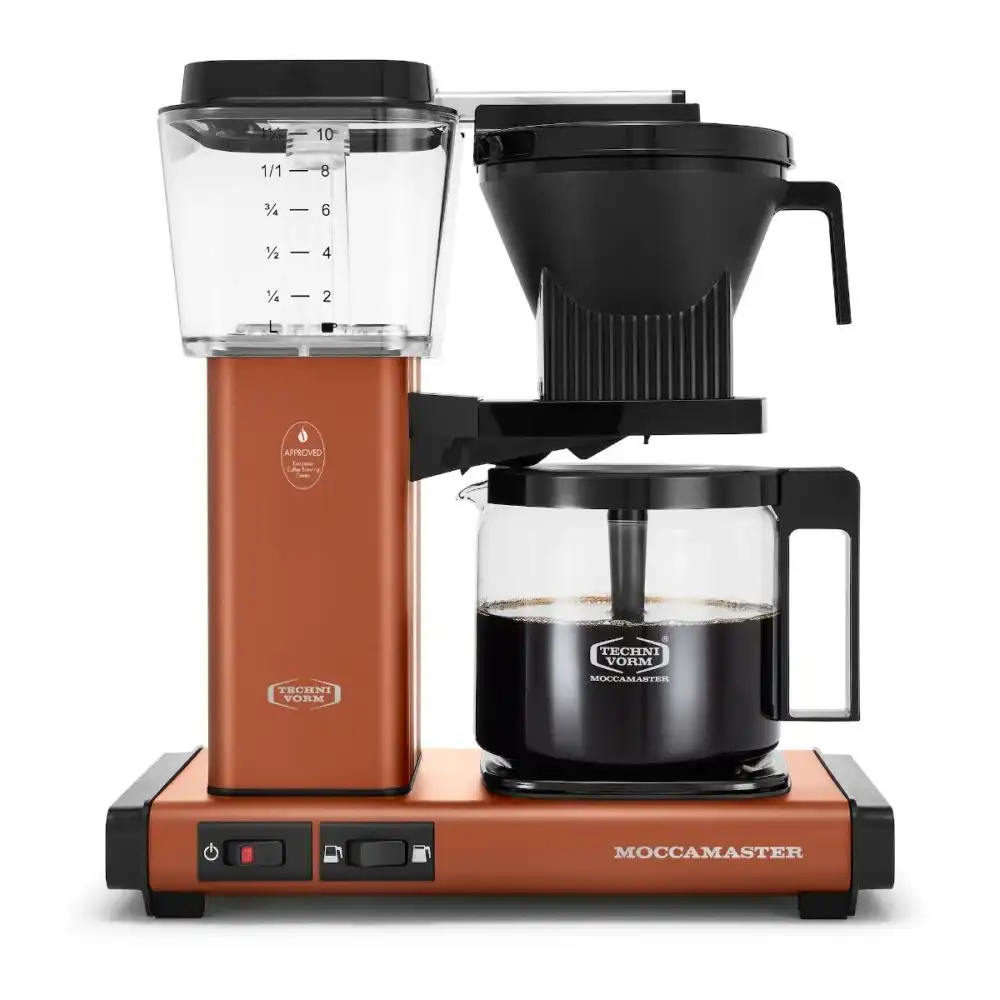 Moccamaster KBGV Automatic Drip Stop Coffee Maker (40 oz Glass Carafe) | Terracotta