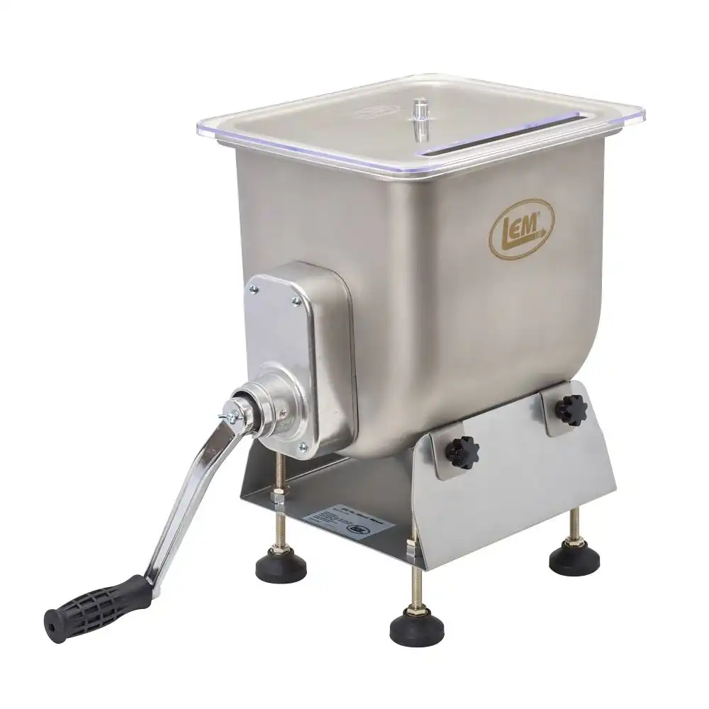 LEM 50 lb Meat Mixer Hand Crank or Motorized W/ LEM Electric Grinder
