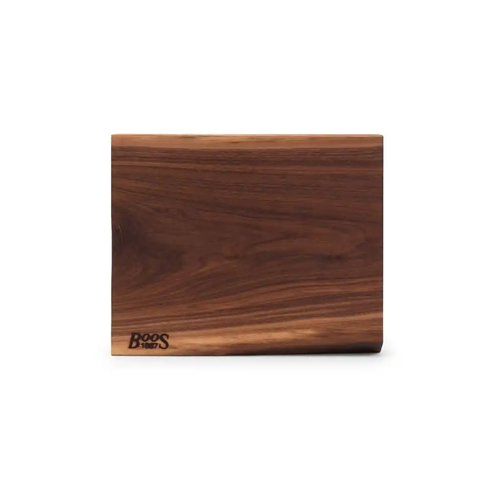 Alternative view of John Boos 1887 Rustic Edge Walnut Cutting Board 13"x12"