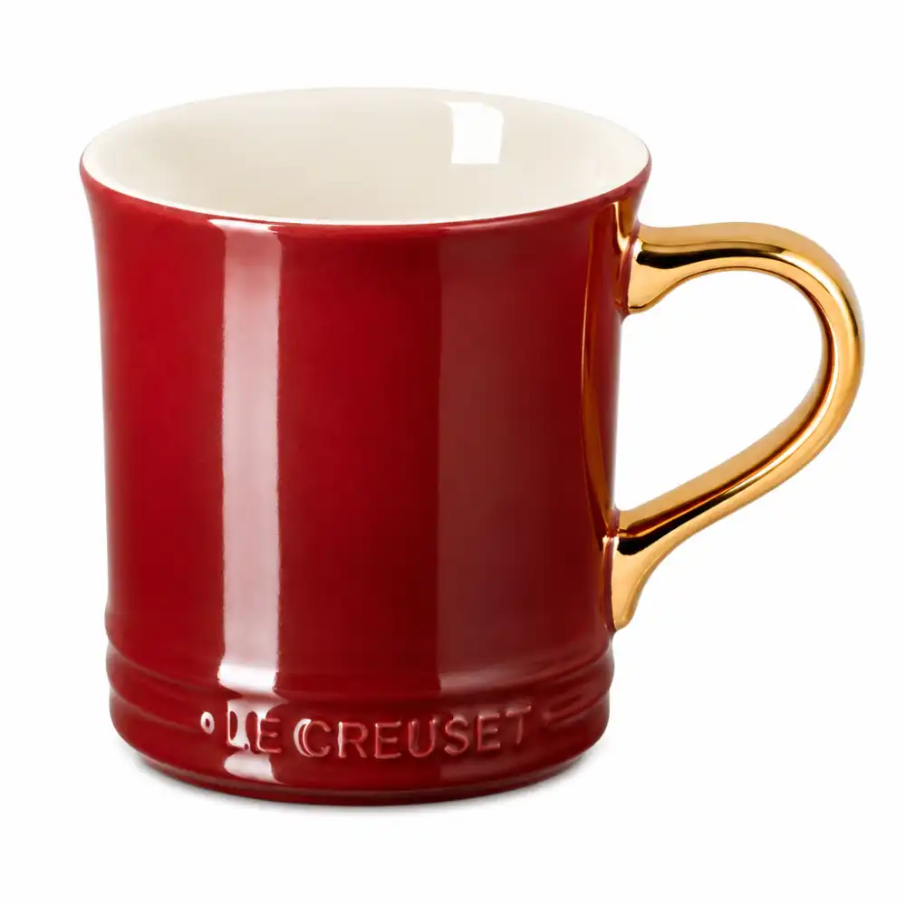 Alternative view of Le Creuset 14oz Gold Metallic Handle Mug | Garnet