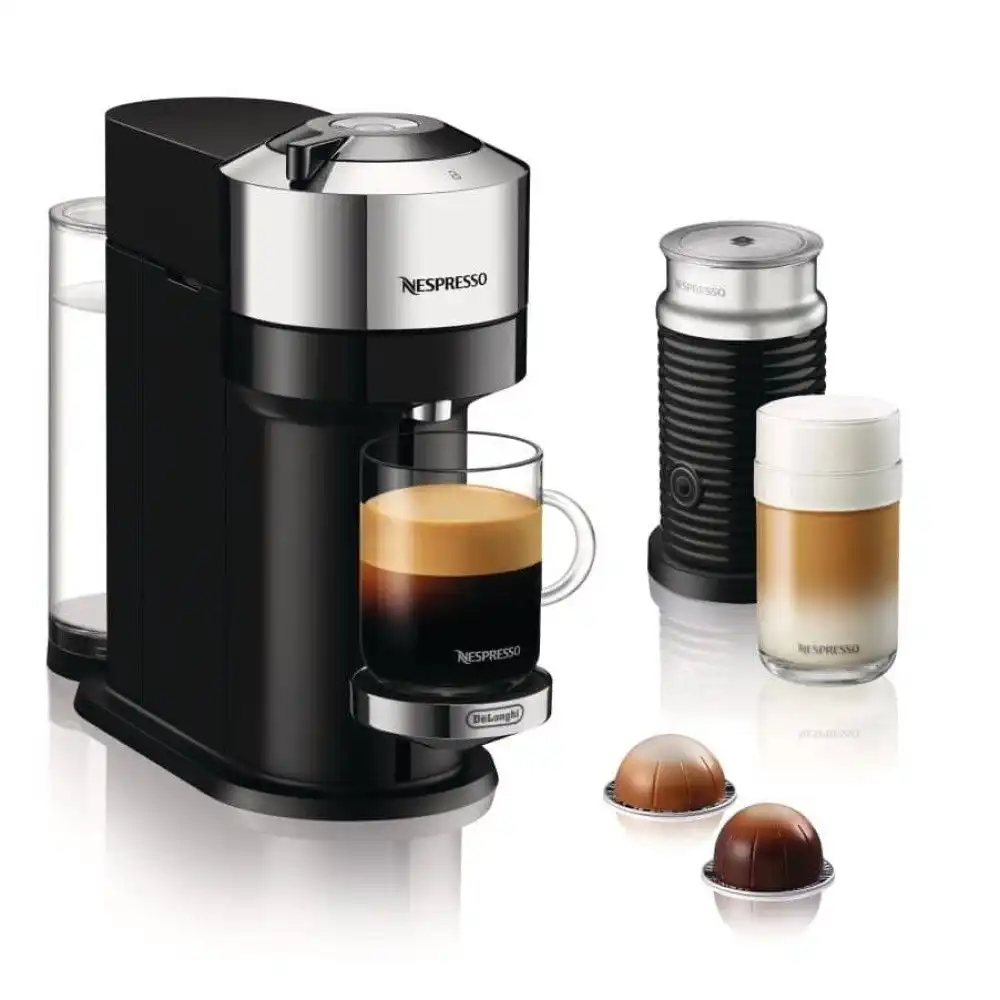 Alternative view of Nespresso Vertuo Next Premium Coffee & Espresso Machine with Aeroccino by De'Longhi | Chrome