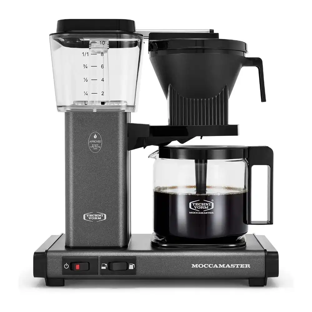 Moccamaster KBGV Automatic Drip Stop Coffee Maker (40 oz Glass Carafe) | Stone Grey