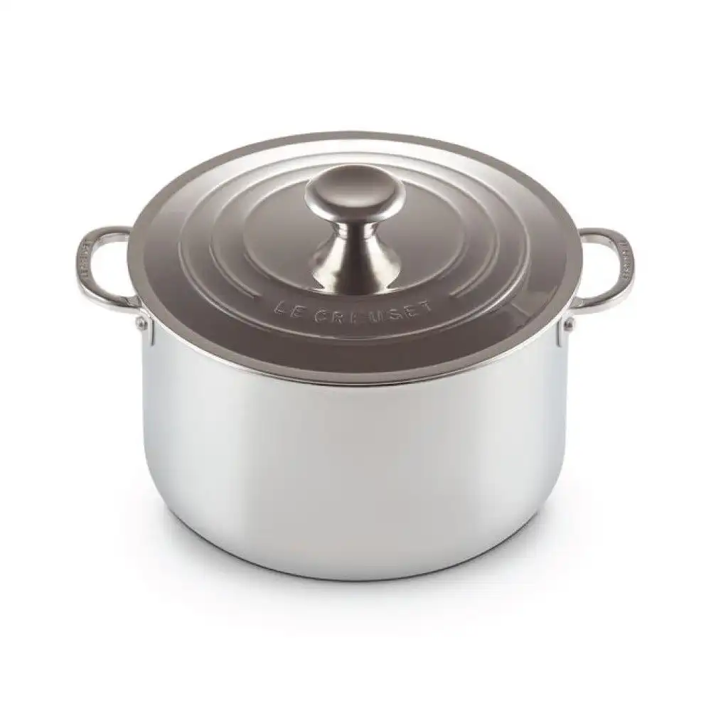 Le Creuset Signature Stainless Steel 7-Quart Stock Pot with Lid