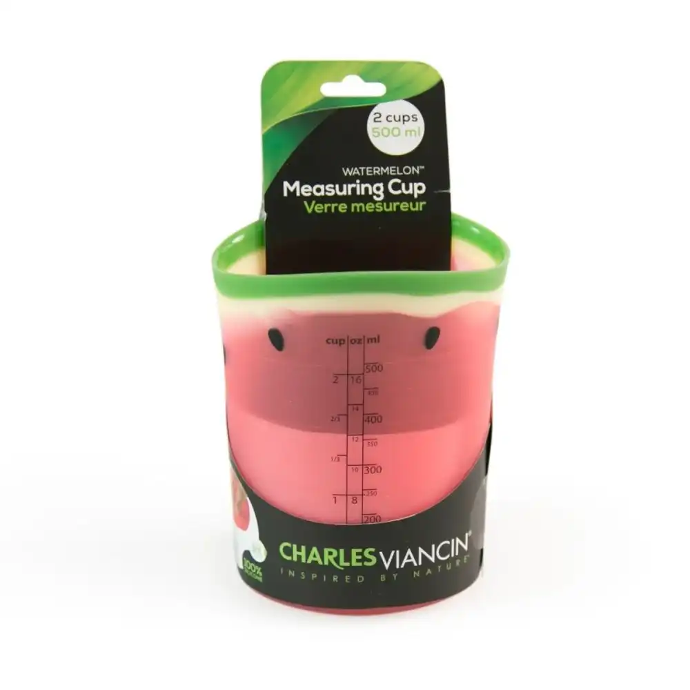 Alternative view of Charles Viancin Watermelon Measuring Cup/Travel Cup | 2-Cup