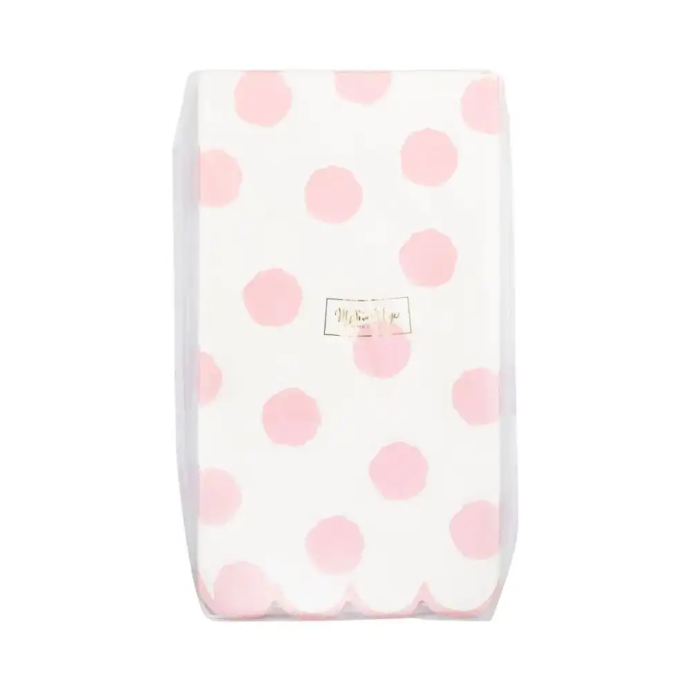 Alternative view of My Mind's Eye 24-Piece Polka Dot Dinner Napkins | Pink