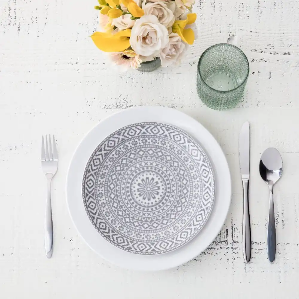 Alternative view of Fortessa Casablanca 8" Salad & Dessert Plate | Gray